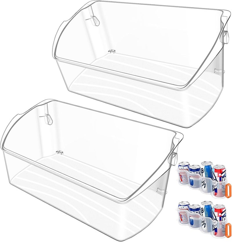 Alvar [2 PACK] UPGRADED 242079701 Refrigerator Door Bin Compatible with Frigidaire Door Shelf Replacement 242011501 242011503 242011504 LGHD2369TF FFHB2750TS FGHB2868TF LFHG2251TF5 Door Shelf Bin - Image 1